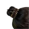 Acessórios para cabelo de almôndega, modelador de cabelo de folha de oliveira de resina, grampo de cabelo feminino, cocar profissional, flor, torção, clipe cheio de diamante, rabo de cavalo, fivela