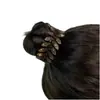 Acessório de cabelo de folha de oliveira em resina, modelador de coque, grampo de cabelo para mulheres, ornamento de cabelo profissional, clipe torcido, cheio de strass, clipe para rabo de cavalo
