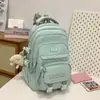 Mochila Nueva de Color Sólido de Gran Capacidad, Estilo Ins Academy Japonés, Mochila Versátil con Múltiples Compartimentos Reductora de Peso para Estudiantes de Secundaria