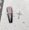 Accesorios Nuevos para Uñas Transfronterizos, Estilo Punk Retro Aleación Perla Incrustada Diamante Cruz Uña Accesorios al por Mayor