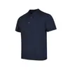 ARES Masculina Minimalista Americana Gola Henley com Botões Manga Curta Cor Sólida Curta Larga Ombro Regular Camiseta Masculina Top de Verão