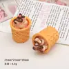 Accesorios de Resina Dibujos Animados DIY Joyería Estéreo Tricolor Pinza para el Cabello de Helado Funda para Teléfono Celular Hebilla de Zapato Llavero Colgante con