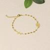 Explosiones transfronterizas europeas y americanas Tótem religioso Acero de titanio Virgen María Dorada Cruz Cuentas de acero inoxidable Pulsera para mujer