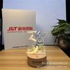 Portabolígrafos inalámbrico creativo Luz nocturna 3D Trofeo souvenir de aniversario de edificio empresarial Regalo para la ciudad Lámpara acrílica