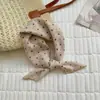 Primavera y Otoño Nuevo Lazo para el Cabello Pañuelo de Seda Cinturón para el Cabello Moda Nicho Retro Americana Flor de Anacardo Pequeño Cuadrado Accesorios para el Cabello Verano para Mujer