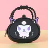 Bolsa de monedas con cremallera de silicona de dibujos animados Llavero de mano Color macarrón Mini bolsa de monedas Bolsa de almacenamiento para niños Regalo