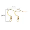 Retención de color 14K/18K paquete oro plata gruesa platino accesorios gancho para la oreja hechos a mano aretes diy joyería para la oreja materiales hechos a mano