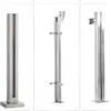 Columna de Escalera de Acero Inoxidable Pasamanos Barandilla de Vidrio Ranura Interior Tubo Cuadrado Barandilla Balcón Casa de Campo Autoconstruida