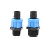 Venta al por mayor de fábrica conector de cinturón de riego por goteo manguera agrícola tubo de PE bypass rosca interna y externa bypass conector de tuerca de bloqueo accesorios