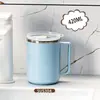 Copo de enxaguante bucal de aço inoxidável 304 com alça, anti-queda, copo de lavagem doméstico, copo para escovar os dentes, copo para beber de estudante e escritório, caneca