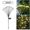 Luzes Solares de Exterior com 8/10 LEDs, Luzes Decorativas de Exterior, Luzes Solares Balançantes, Luzes de Vaga-lume Para Pátio, Caminho, Decoração Externa, Decorações de Natal, Decorações de Halloween, Luz Solar Balançante de Lâmpada Grande, IP4X.