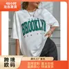 Camiseta Oversize 1898 Impresión Brooklyn Letras New York Drop