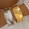 Pulsera Europea y Americana Estilo Ins Moda Transfronteriza Irregular Líquido Metálico Plisado Pulsera Ancha Fotosensible de Alta Gama