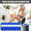 Saco de lixo para fraldas de bebê feito de material ecológico, sem perfume, à prova de vazamentos, à prova de odores, bolsa de armazenamento para fraldas de bebê disponível em vários tamanhos