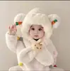 Conjunto de Gorro y Bufanda Todo en Uno para Niños y Niñas en Otoño e Invierno Bufanda Engrosada Gorro Cálido con Protección para Orejas de Bebé Lindo Gorro de Felpa