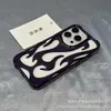 Adecuado para Funda de Teléfono Móvil Iphone17Promax Electrochapado Patrón de Llama Recortado Apple 15 Todo Incluido 16 Refrigeración y Transpirable