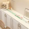 Tapete para Mesa Auxiliar con Temática de Plantas y Flores, Tapete Anti-Suciedad para Zapatero, Tapete Protector Lavable Impermeable y a Prueba de Aceite para Encimera de Entrada