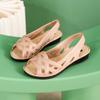 Sandalias Zapatos de Mamá de Mediana Edad y Anciana Boca de Pescado para Mujer 2025 Nuevas Antideslizantes Cuña Suela Gruesa Transpirables Suela Blanda Zapatos de Trabajo de Enfermera