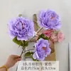 Peônias Artificiais 3 Cabeças Peônias Auspiciosas Atacado Peônias de Luoyang Cerimônia de Casamento Decorativo Arranjos de Flores Artificiais Materiais Florais