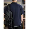 Camiseta Polo Patchwork Pesada de Verão com Gola Manga Curta Camisa Polo Masculina Solta Tamanho Grande Pessoas Gordas Extra Grande Masculina Manga Curta