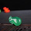 Colgante de bolso pequeño de calcedonia tipo hielo, colgante de jade para bolso de ágata rosa, verde, amarilla y blanca, para hombres y mujeres.