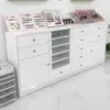 Armário de Exposição para Salão de Unhas, Armário para Esmaltes, Armário de Armazenamento para Géis de Unha, Armazenamento de Produto de Piso Estilo Gaveta