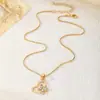 Collar Colgante Mariposa de Amor Incrustado con Diamantes de Europa y América de Venta Caliente Diseño de Lujo Ligero Cadena para Clavícula Versátil de Gama Alta Regalo