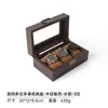 Caja de Almacenamiento para Relojes de Madera de Nogal Vintage con Múltiples Ranuras para Hombres con Techo Transparente Caja de Exhibición de Relojes de Doble Capa Venta al por Mayor desde el Fabricante