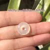 Branco Natural Gelo Transparente, Vermelho, Cinza, Verde, Rosa Ágata Redonda Acessórios para Anel com Furo Grande DIY Fivela da Paz Acessórios de Calcedônia