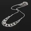 Joyería de collar de novia coreana joyería comercio exterior Europa y Estados Unidos juego de joyería de aleación de pedrería de dos piezas al por mayor N220