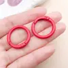 Cierre de Resorte Redondo Abierto de 24 mm Pintado en Spray de Colores para Cadena de Teléfono Hecha a Mano DIY, Accesorio de Pieza para Colgante de Muñeca