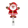 Nuevo Hombre de Galleta de Navidad Copo de Nieve Fieltro Bordado Telescópico Hebilla de Fácil Extracción Pegatina de Tela Clip Giratorio para Insignia de Fácil Extracción