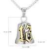 Hongfeng joyería Moda europea y americana Acero inoxidable para hombre Tendencia 13 letras Campana Colgante de acero de titanio collar al por mayor directo