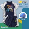 Maiô de Duas Peças Big Boy Fat Baby Delta Action, Solto, Secagem Rápida, Patchwork, Conjunto Completo para Meninos, Respirável, Roupa de Banho que Não Aperta