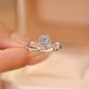 Anillo Estrella Radiante para Mujer, Nicho de Lujo Ligero con un Toque de Alta Gama, Anillo de Lujo Ligero con Diamante Simulado Moissanita, Anillo de Boda para Novia