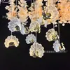 Nuevo Lámpara de araña de pavo real luminosa para boda Lámpara decorativa de techo para escenario de boda Decoración colgante de pared de fondo para techo de hotel Arreglo