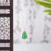Yuntong Joias Mais Vendida Prata S925 Banhada a Ouro Pingente de Cabacinha Calcedônia Verde Colar Feminino Novo Estilo Chinês Elegante Versátil