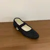 Zapatos Mary Jane de Terciopelo Estilo Retro Suave para Mujer 2026 Nuevo Modelo Boca Baja Zapatos de Ballet Estilo Hada para Combinar con Faldas Zapatos de Abuela