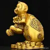 Adorno de Fortuna del Mono Dorado Figura del Mono del Zodiaco Resina Exquisito Mascota Mono de la Suerte Manualidad de Escritorio