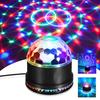 Luz de Palco Bola Mágica Disco Voador de Cristal LED Sol Pequeno de 6 Cores Multicor RGB Flash Controlado por Som Feixe de Luz Laser