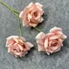Flor Artificial Rosa Diamante de 3 Cabeças Flor de Seda para Casamento Arranjo de Casamento Decoração de Sala de Estar Flor Artificial em Formato de Rosa de Luxo Acessível