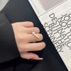 Anillo Simple de Perla Pequeña Estilo Coreano para Mujer con Sentido del Diseño, Lujo Ligero, Moderno, Personalizado, Combinable con Todo, Abierto, Ajustable, Anillo para Dedo para Adelgazar