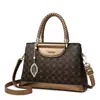 Bolsa de Mão Feminina Transfronteiriça Estampa Retrô Europeia e Americana Bolsa de Mãe de Alta Qualidade Grande Capacidade Bolsa para o Dia a Dia Bolsa Feminina Color Block de Comércio Exterior
