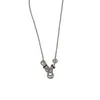 Design de Moda de Nicho Sentido Anel de Metal Pingente Xiao Pang Fu Colar Distintivo Luxo Leve Exquisito Corrente para Clavícula Versátil para Mulheres