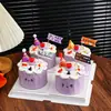 2026 Feliz Halloween Cake Topper Mini Pompón Sombrero Pequeño Festival Decoración para Hornear Accesorios de Inserto