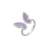 Libro Rojo Pequeño Mismo Estilo Morado Noble Mariposa Anillo Abierto para Mujer Diseño de Nicho Lujo Ligero Sentido de Alta Gama Anillo Estilo Ins