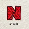 5cmQ Teia de Aranha Gorducha Letra Número Patch de Bordado Autoadesivo Patch Decorativo para Bordado DIY em Diário/Computador Patch de Tecido