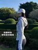 Sudadera con capucha y cremallera para mujer, nueva para primavera y otoño, manga larga, estilo coreano, chaqueta ajustada, ropa deportiva para yoga, top de manga larga 1201