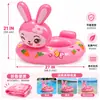 Anillo inflable de natación de PVC para niños, anillo de natación de dibujos animados de conejo rosa, asiento de natación para bebé, anillo para piscina, juego en el agua, juguete acuático