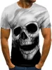 Camiseta Masculina Explosões Caveira Estrela Estampa 3D Galáxia Sistema Solar Planeta Nebulosa Manga Curta T